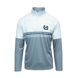 U-State Dotted Striped Colorblock Lightweight 1/4-Zip Pullover